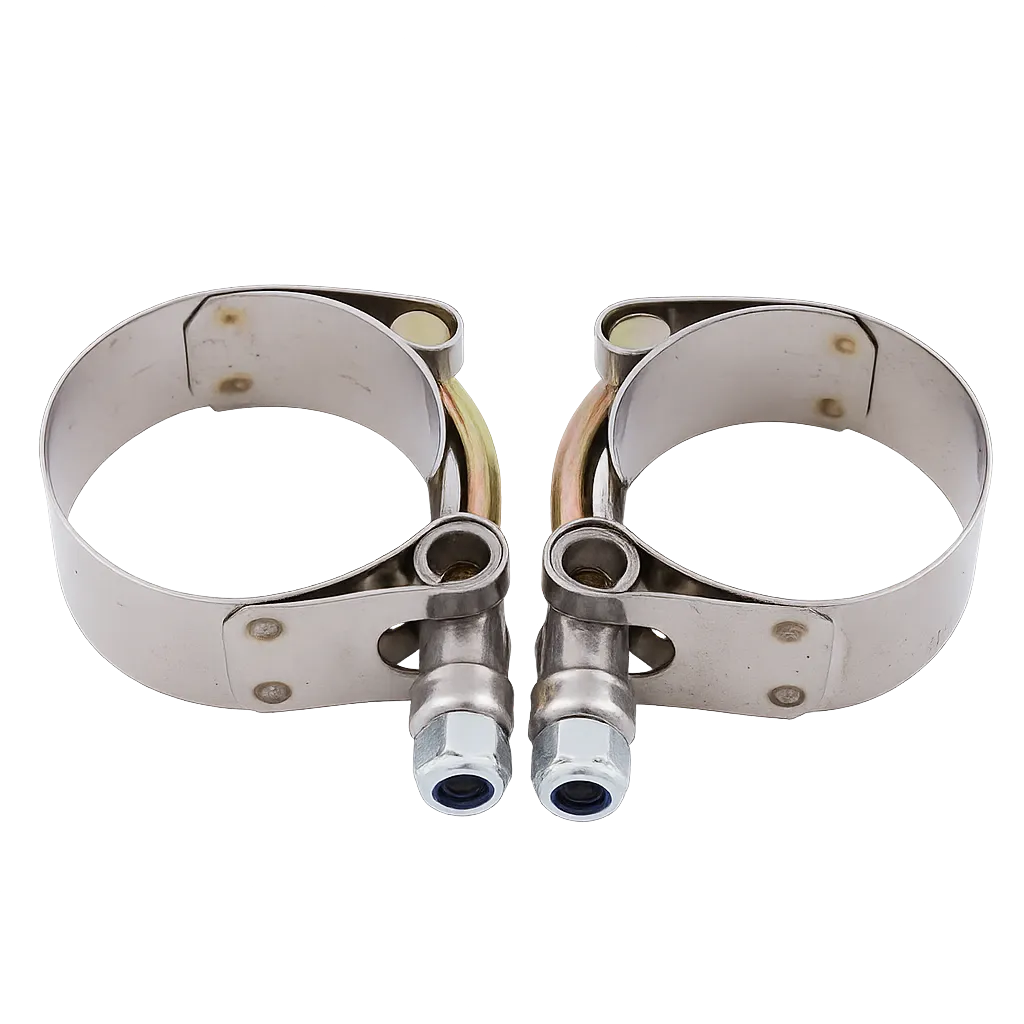 Radiator hoses with clamps