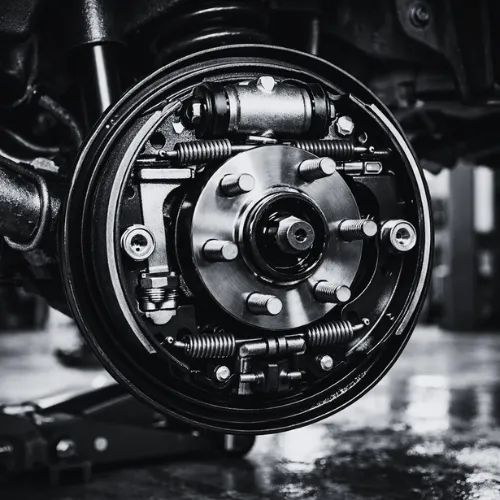 FRONT PADS + REAR SHOES + DRUMS service picture