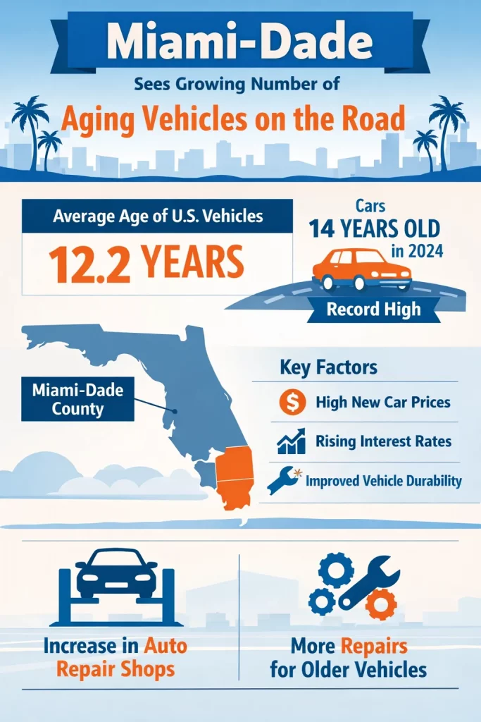 stats for miami vehicle age increase