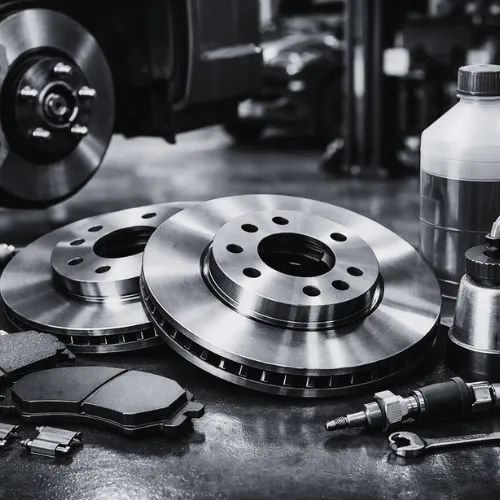 rear brake pads and rotors service picture