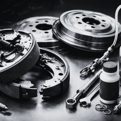 rear brake shoes service picture